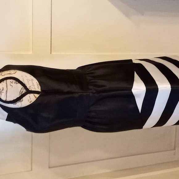 NWT ivy+blu Black & White Fit and Flare Sleeveless  ShortParty Dress Sz 6 - Picture 6 of 8